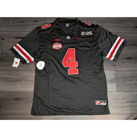 NCAA Other - Jeremiah Smith #4 Ohio Buckeyes 🏈 2025 BLACKOUT Natty Champs Jersey XL